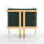 Chaise longue en velours vert forêt Paramount-1002038796