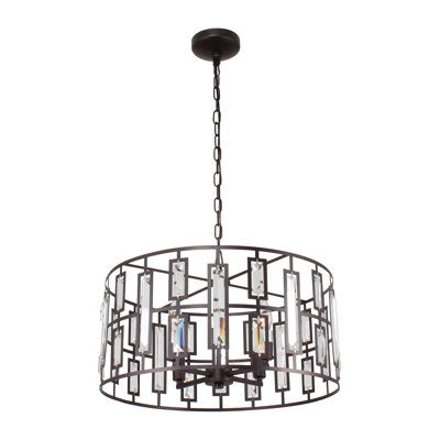 Vanhoose 4 - Light Dimmable Drum Chandelier