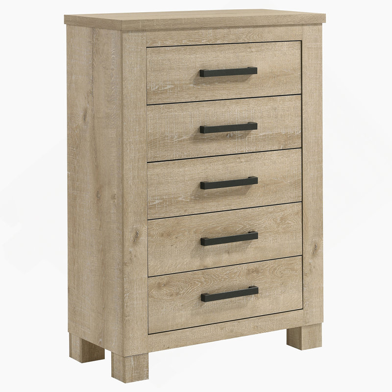 Commode 5 tiroirs en chêne