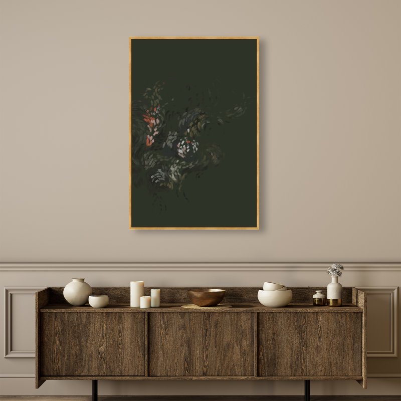 Dancing Petals II Print by Oliver Gal, 31"H x 46"W, Gold Floater Frame