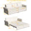 Canapé-lit convertible 93,7 pouces 3 en 1-1430509322