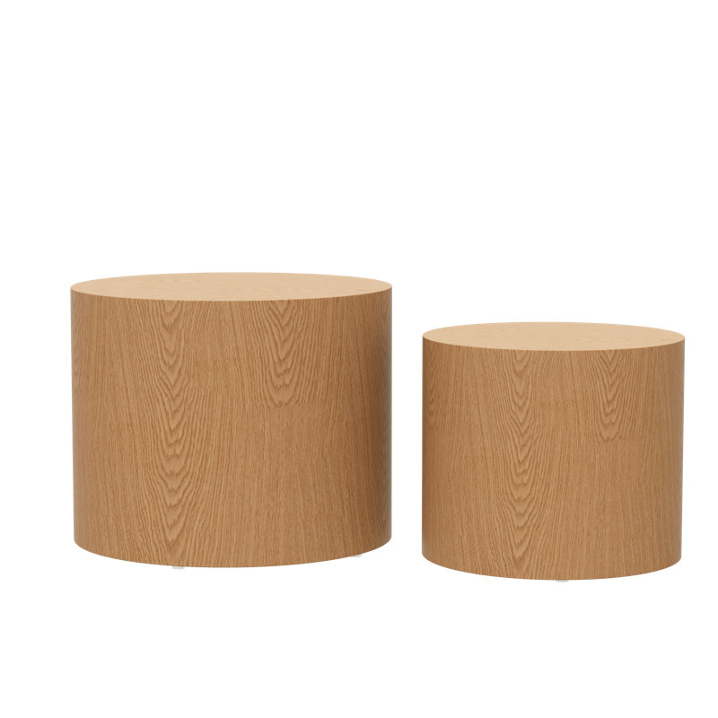 Nesting Tables, Wooden Lubricious, 15" H x 18.89" W x 18.89" D