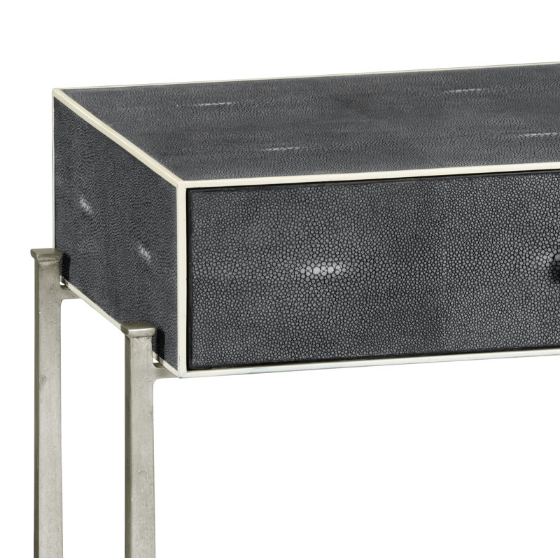 Luxe 48'' W Console Table, Gold, Anthracite Shagreen