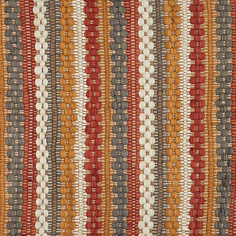 Tapis rectangulaire rouge / jaune / beige en coton tissé à la main 2 pi x 3 pi Jasminda