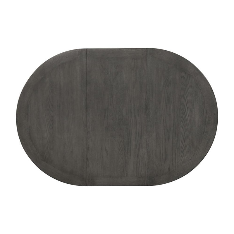 Table de salle à manger ovale à rallonge ovale de 60 pouces, gris moyen