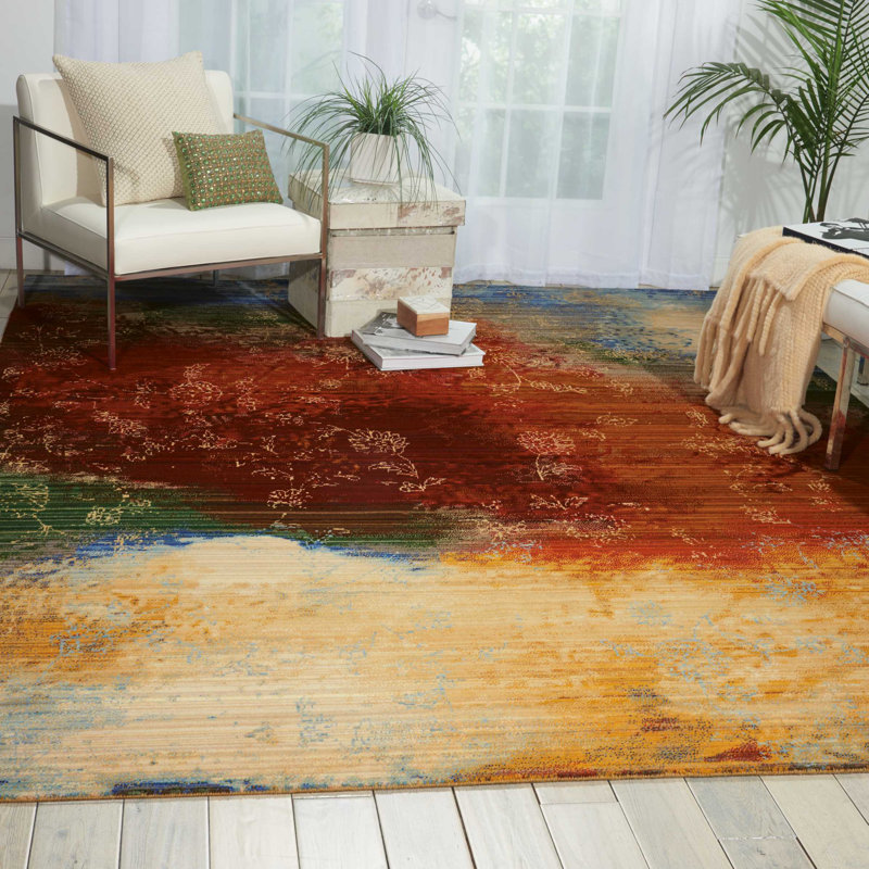 Abstract Indoor Rug, Rectangle 5'6" x 8'