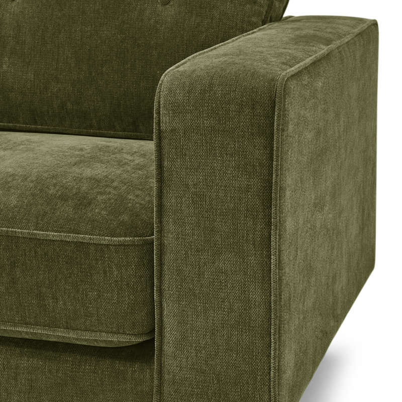 Teasha Sofa, Green Linen, 2