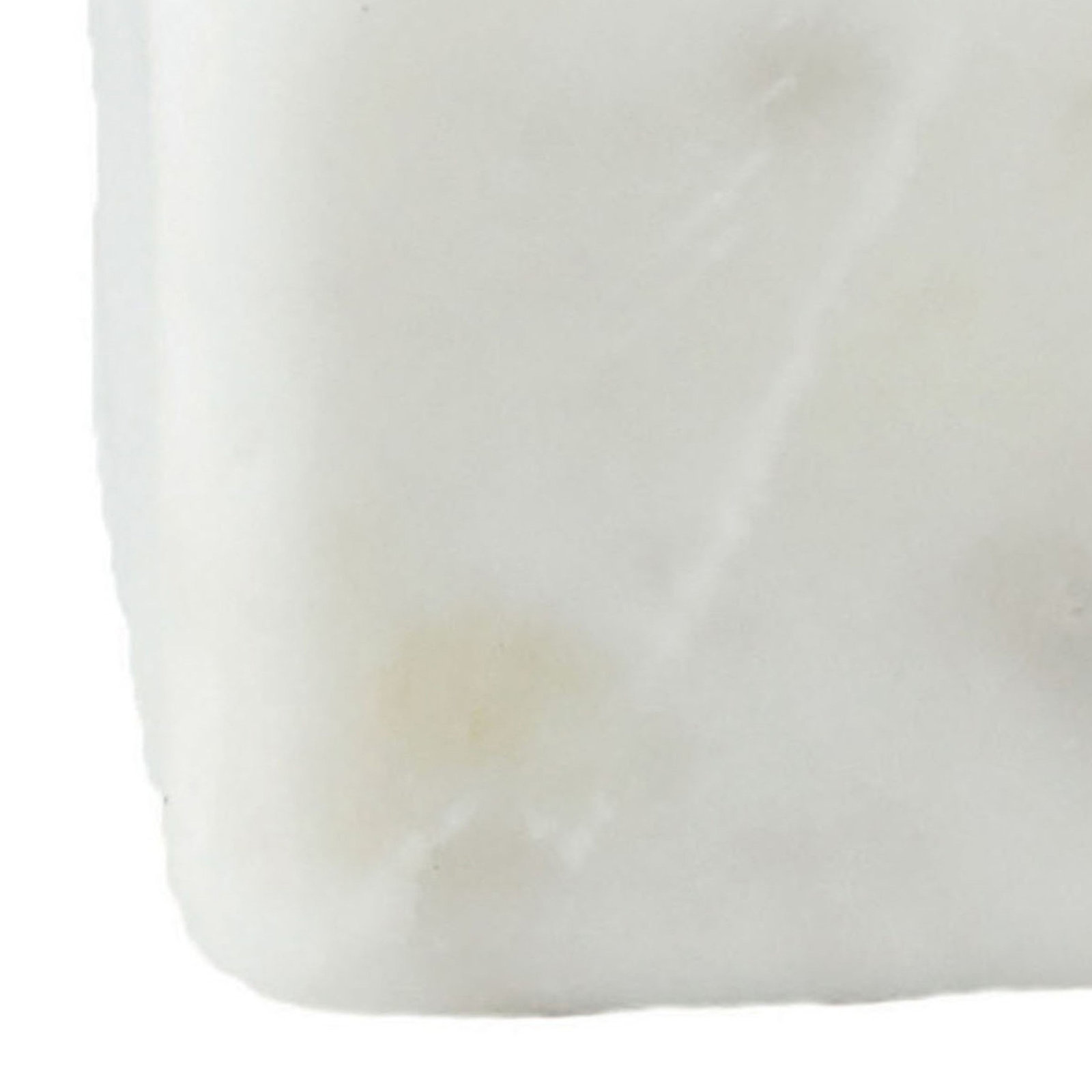 Fenster Square Marble Bowl with Brass Spoon, White