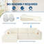 Canapé modulaire en mousse viscoélastique blanche pour salon