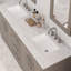 Hugo 72 In. Double Sink Carrara White Marble Countertop Vanity In Grey Oak With Mirrors-1096155529