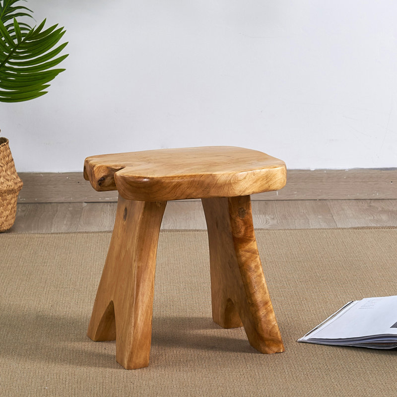 Tabouret de coiffeuse en bois massif Minnick