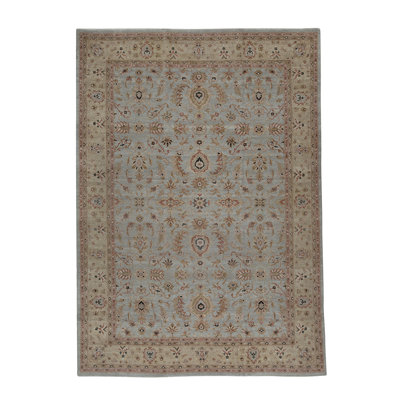 One-of-a-Kind Hand-Knotted 10' x 13'11 Area Rug in Blue/Gold