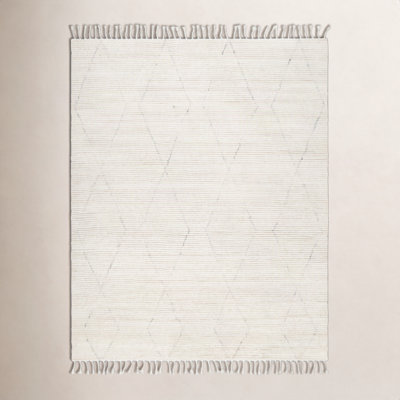 Talon Handmade Wool Cream Rug