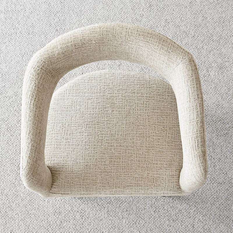 Fauteuils de salle à manger en tissu texturé Hennigan , Gruau