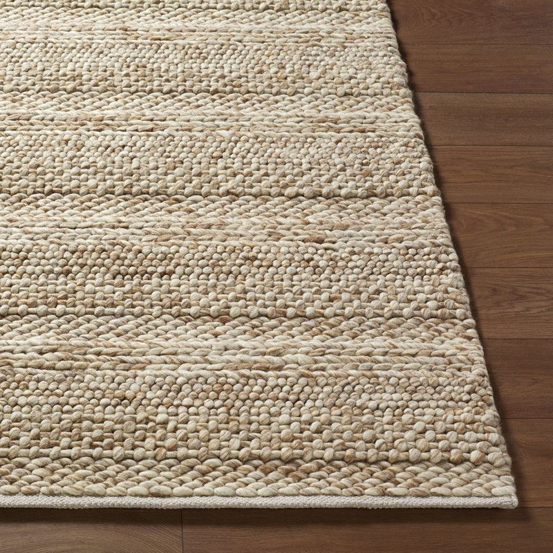Tahoe Moroccan Handwoven Wool Washable Rug, Light Beige/Brown/Tan, Rectangle 183 x 274 cm