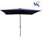 Parasol rectangulaire 10 x 6,5 pi avec lumières solaires - Teinture, patio à DEL bleu marine 10 x 6,5 pi, auvent
