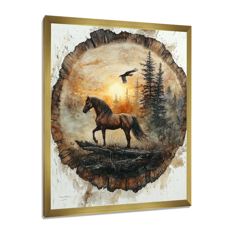 Giovacchino - Animals Canvas Art Print, 20" H x 12" W, Picture Framed, Gold