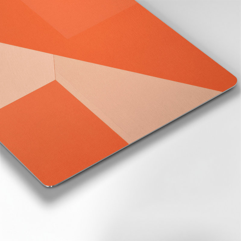 Minimalism 98 Orange Metal Wall Art, 16" H x 20" W