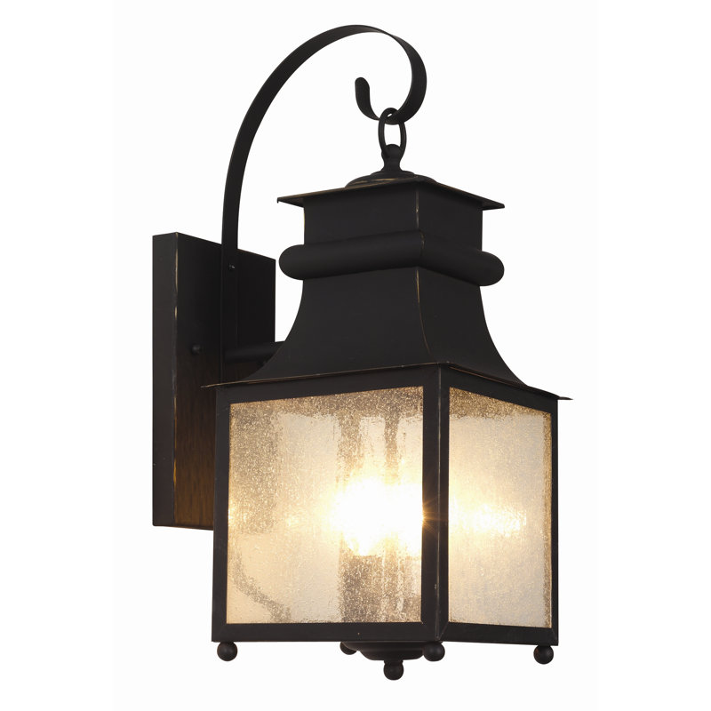 Lanterne murale d'extérieur en bronze vieilli à 1 ampoule Marquee, H 24,5 po x l 10 po x P 13,5 po