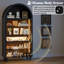 Bibliothèque l 35,4 po avec éclairage DEL, armoire de rangement à 6 niveaux avec tablettes réglables et espace de présentation décoratif - armoire de rangement moderne pour le salon, le bureau personnel ou la chambre à coucher-748083652