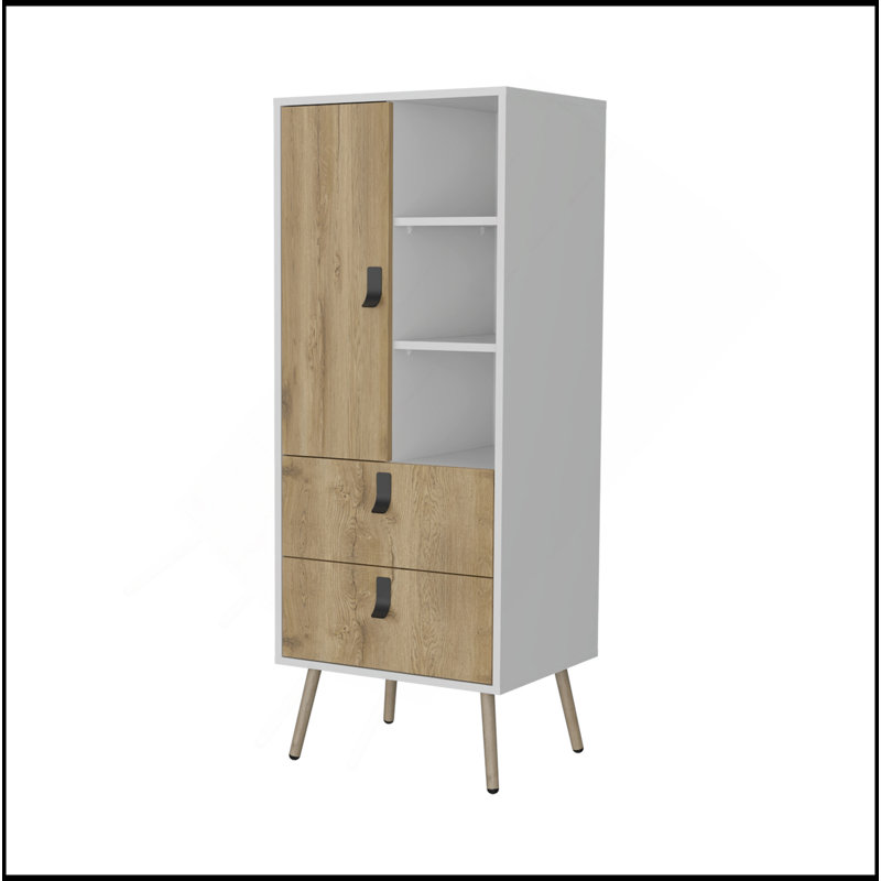 Grande commode Kimball, design moderne avec 2 tiroirs et beaucoup de rangement