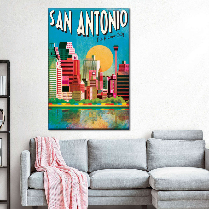 San Antonio, ville d'Alamo, H 48 po x l 32 po x P 1,25 po