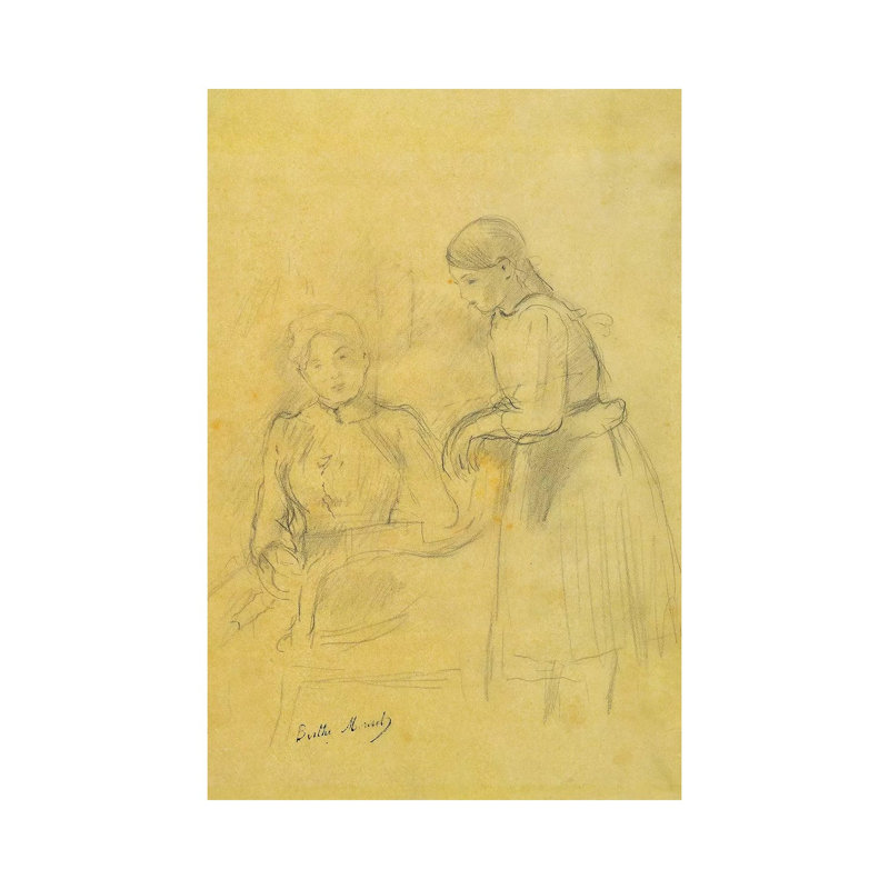 Portrait Of Alice Gamby And Julie Manet, 1889 by Berthe Morisot - Wrapped Canvas Print, 30.48cm H x 20.32cm W x 1.905cm D