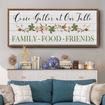 Feeding Friends I- Framed Canvas
