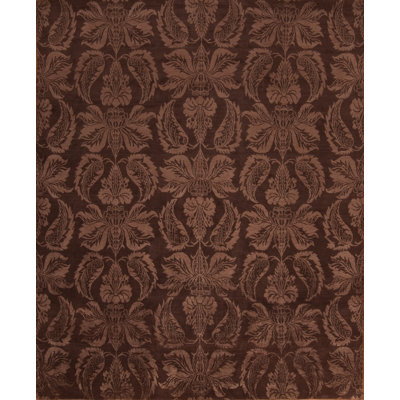 Modern Tibet Handmade Silk and Wool Floral Area Rug
