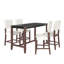 Ensemble de table de salle à manger 5 pièces à hauteur de comptoir, table de bar en faux marbre et 4 chaises rembourrées, ensemble de salle à manger moderne de style Mid-Century pour la salle à manger, cuisine de pub, petite place