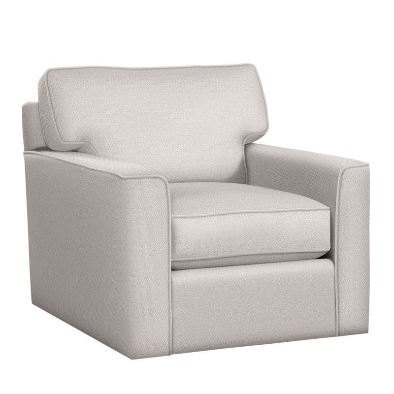 Frye Upholstered Accent Chair, White Textured Performance; 0865-91