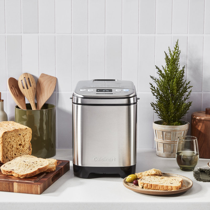 Cuisinart Bread Maker Machine, Compact and Automatic, Customizable Settings, Up to 2lb Loaves