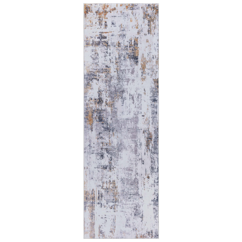 Auva Performance Machine Washable Abstract Rug, Runner 2'6" x 6'