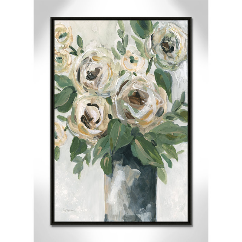 Impression florale de profondeur par Carol Robinson, Espresso, H 37,5 po x l 25,5 po x P 2 po