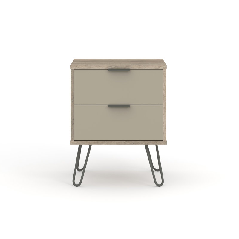 Esopus 2 Drawer Bedside Table Industrial Design
