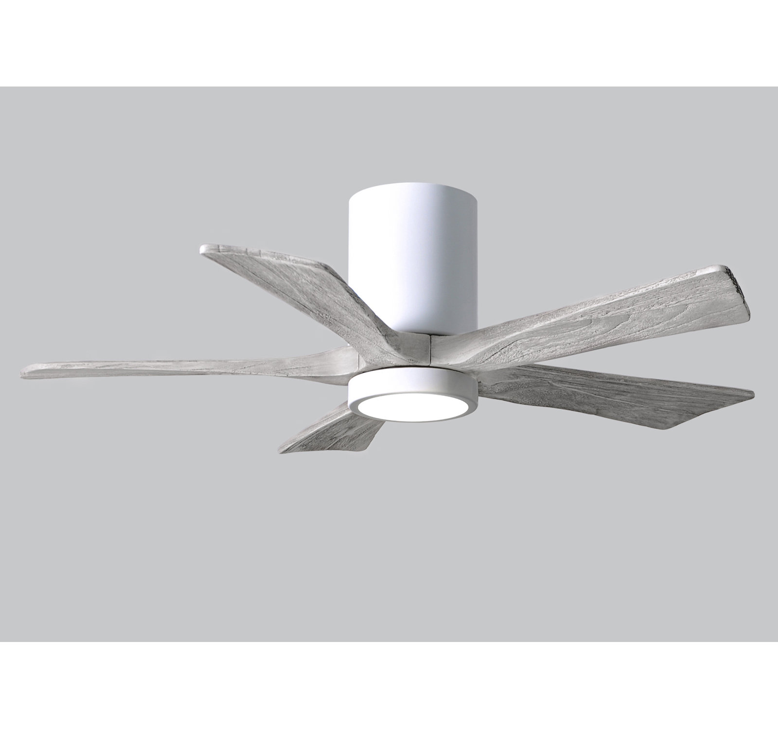 Irene Ceiling Fan with LED Light Kit, Gloss White, 42", Barn Wood Tone