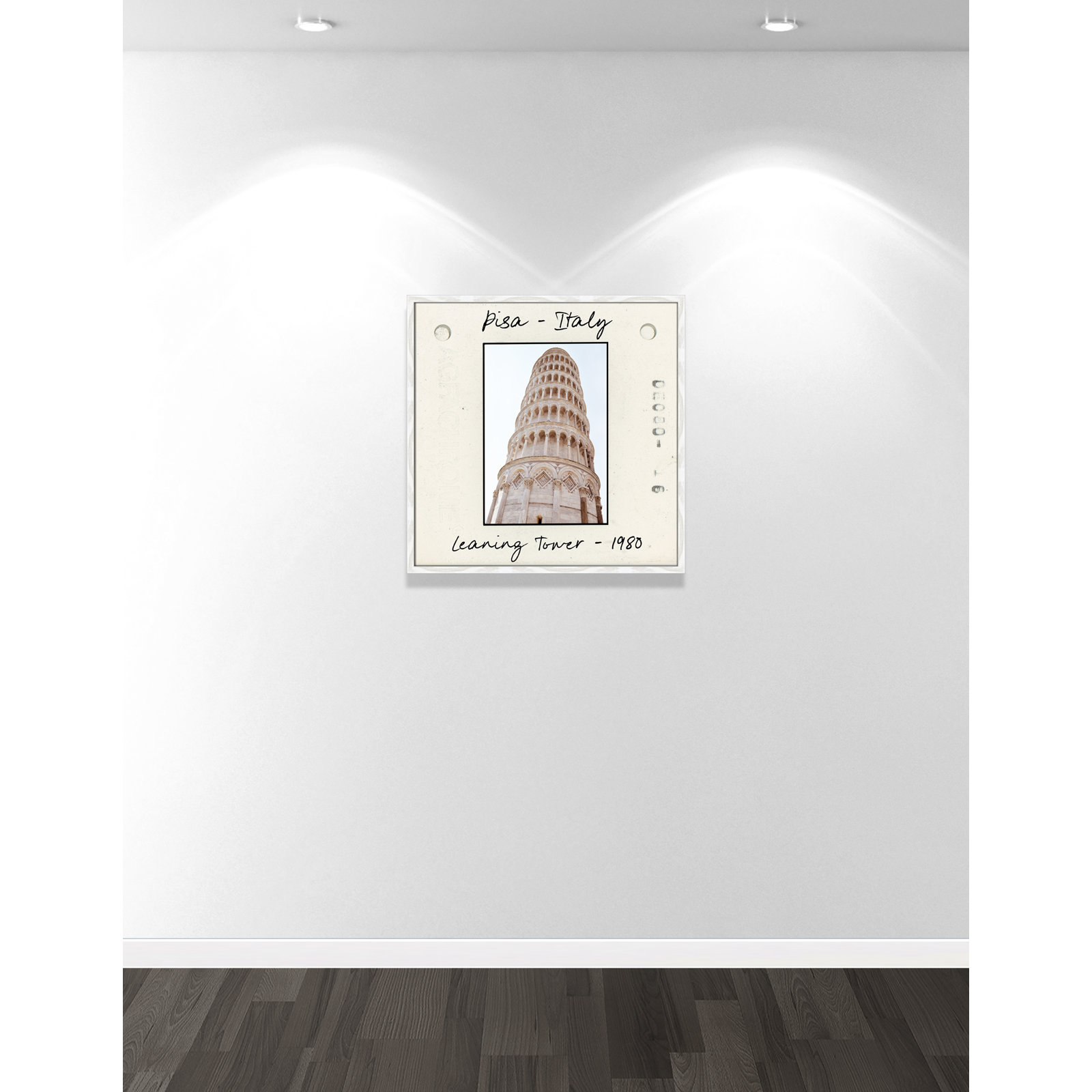 Ritona "Pisa, Italy - Leaning Tower" Print, White Single Picture Framed Paper, 27.5" H x 27.5" W x 0.75" D