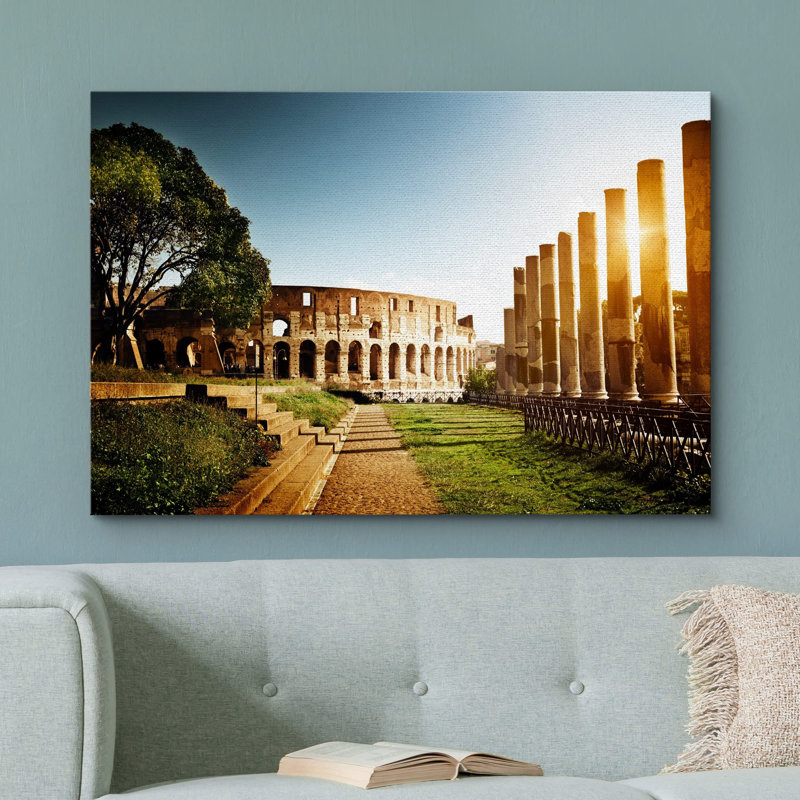 Architecture, Colisée, Rome, Italie, H 24 po x l 36 po x P 1,5 po, Toile tendue