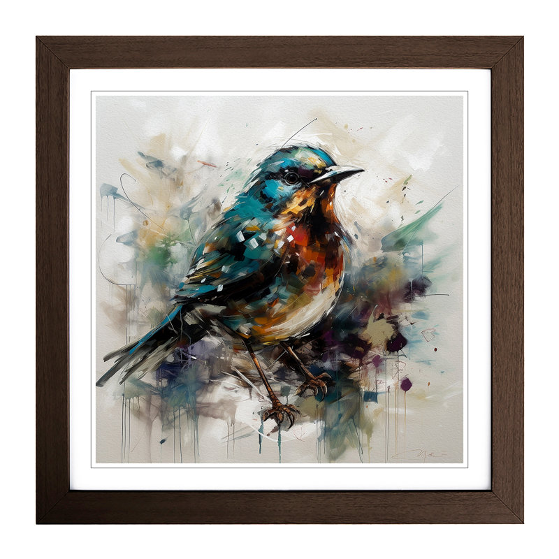 Single Picture Frame Print on Wood, Walnut