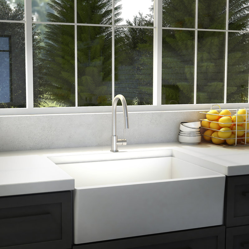 Arthur Single Handle Kitchen Faucet with Side Spray and Accessories, Brushed Nickel
