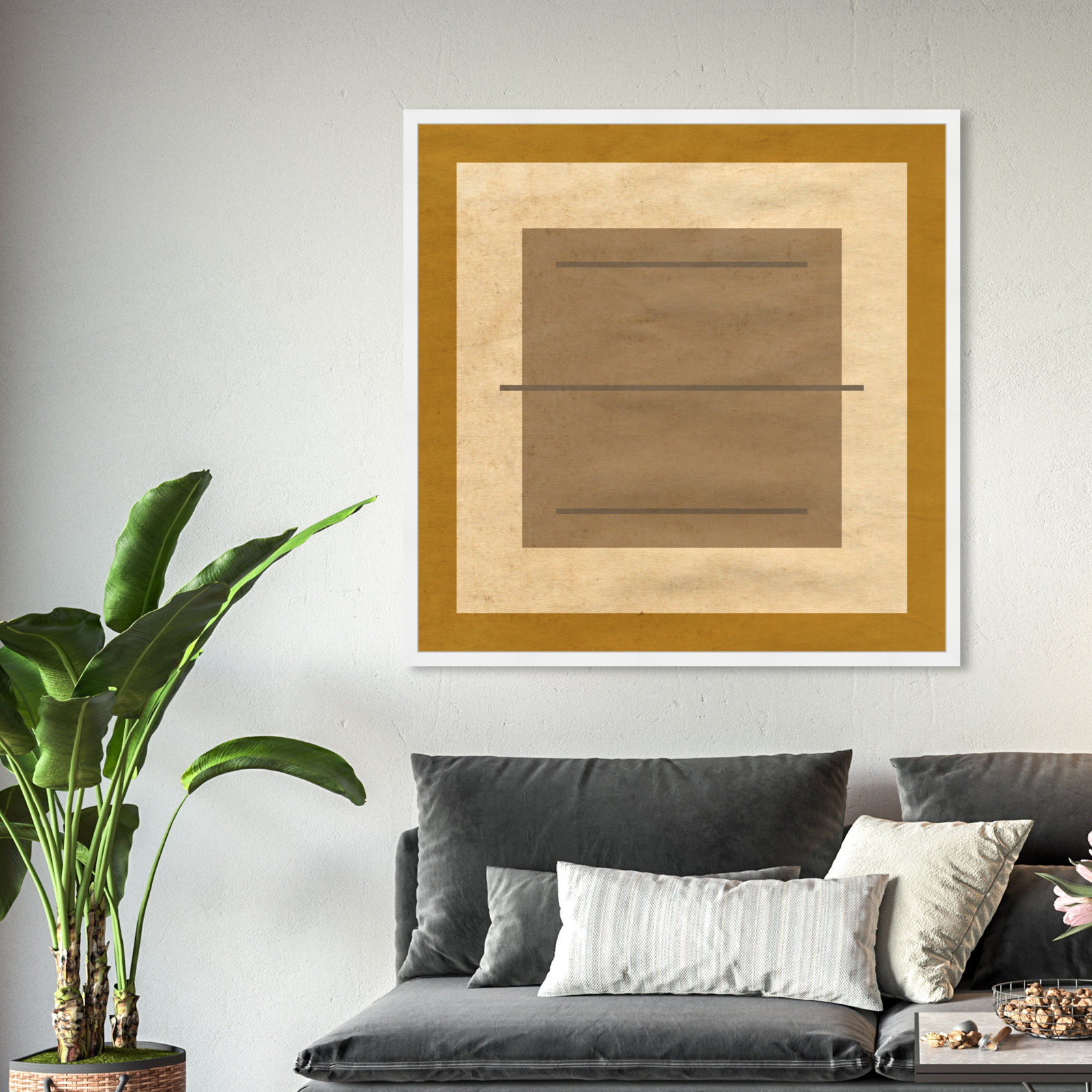 Amarillo Alberto Print by Oliver Gal, 42" H x 42" W x 0.5" D, White