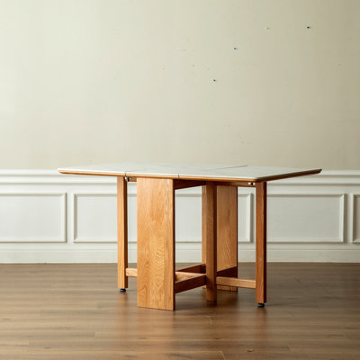 Joseph Extendable Solid Oak Dining Table with Faux Rock Slab Top