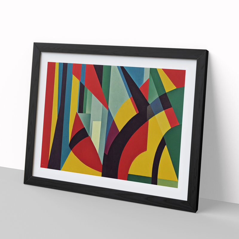 Compelling Modern Abstract - Framed Print, Black, 46cm H x 64cm W x 2cm D
