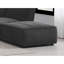 Repose-pieds rembourré gris anthracite Ortega