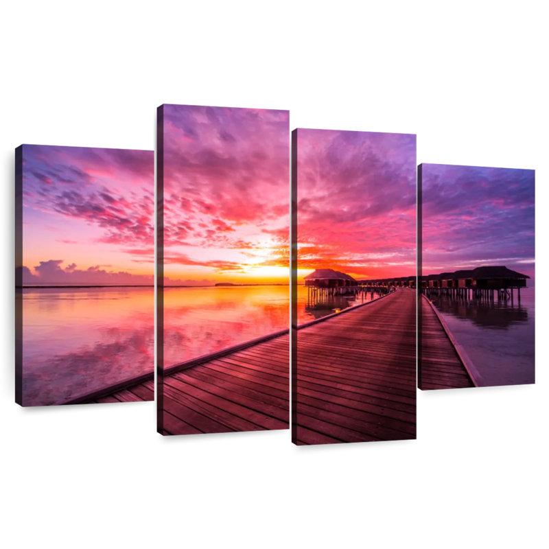 Aletra Maldives Pink Sunset Dock