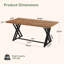Solid Wood Steel Computer Desk