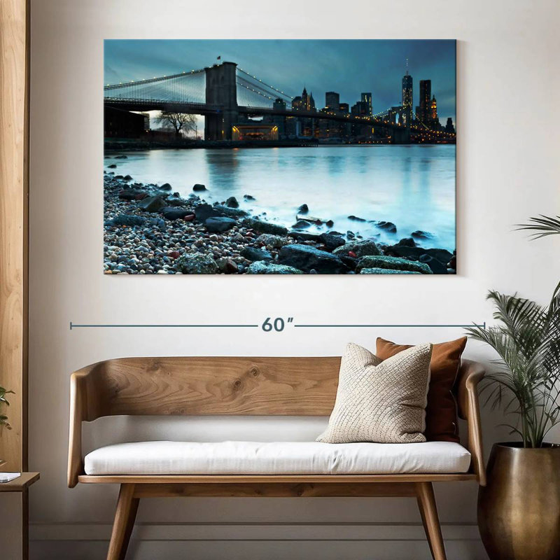 Lilie Brooklyn Bridge Blue Hour, 34" H x 51" W