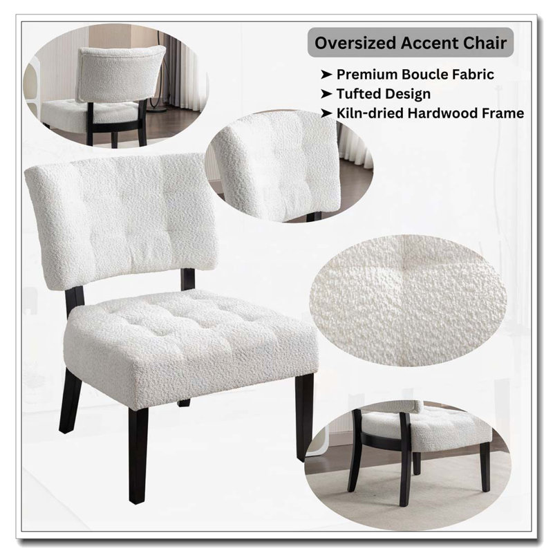 Fauteuil d'appoint capitonné avec sièges surdimensionnés Boucle