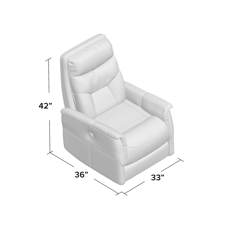 Fauteuil inclinable et oscillant Akeelah, Similicuir silex