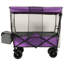Chariot pliable de 480 lb avec auvent, poussette de chariot avec roues tout-terrain de 7 po, chariot pliable léger, grande capacité pour le camping, le magasinage, les sports et le jardin, mauve avec moustiquaire
